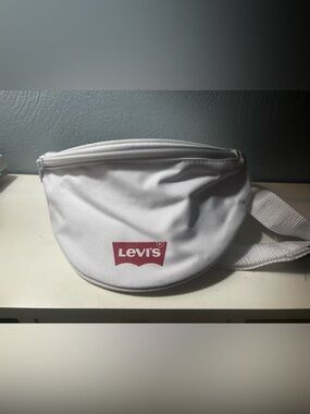 Levi's White Belt Bag with Red Logo